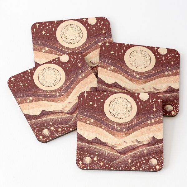 Item preview, Dreamy Starry Night - Burgundy Red designed and sold by SilverPegasus.