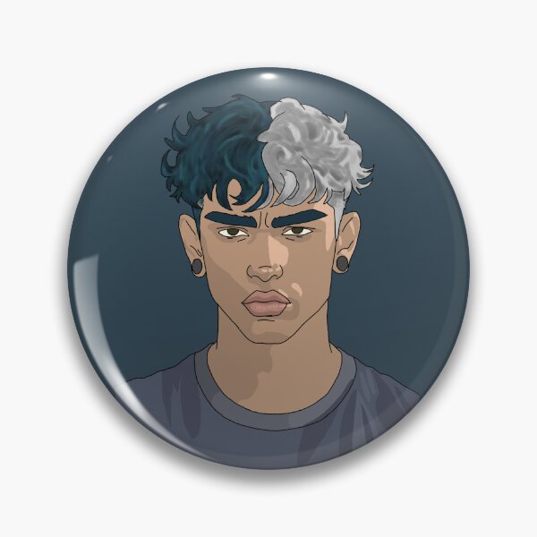 Item preview, Guy with black and white hair designed and sold by GraveyardKingz.