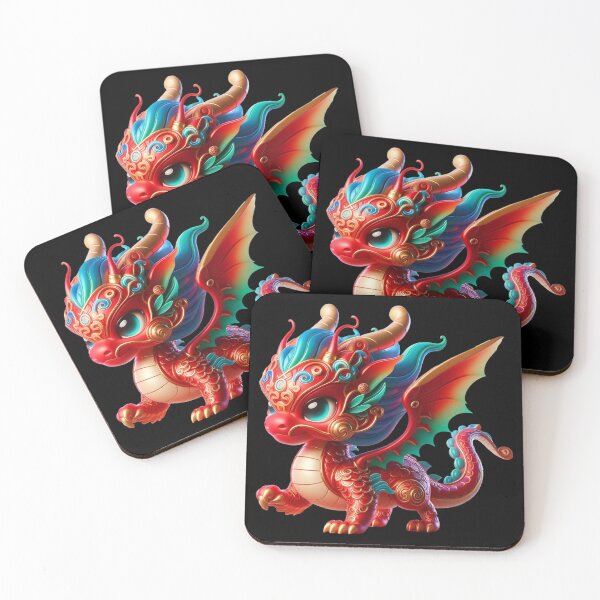 Item preview, Cute Red Chinese Dragon Chibi designed and sold by CHIBI_POPZ.
