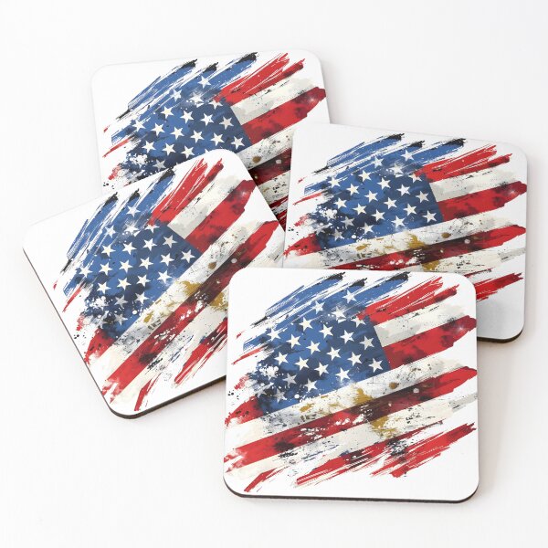 Item preview, Artistic abstract American flag print designed and sold by dcrc.
