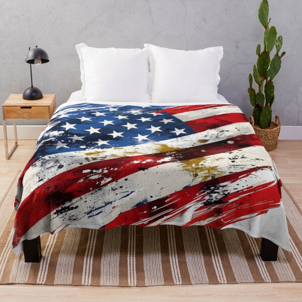 Item preview, Artistic abstract American flag print designed and sold by dcrc.