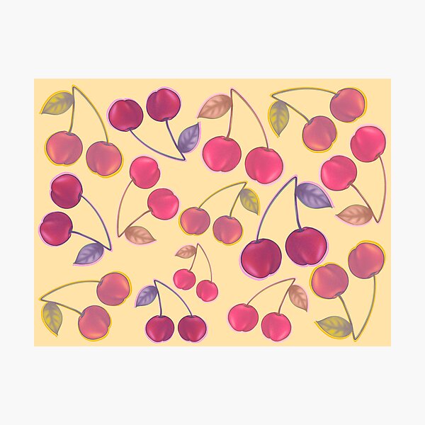 Item preview, Vintage pastel cherries  designed and sold by Sunartly.