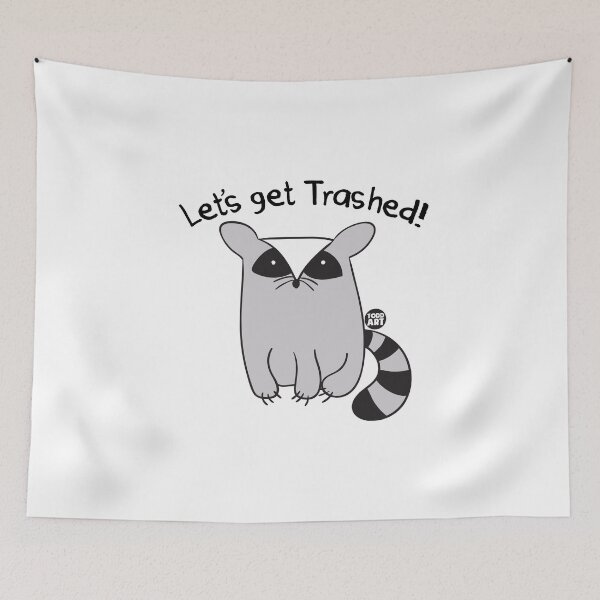 Item preview, LETS GET TRASHED RACOON CUTE designed and sold by TODD GOLDMAN.