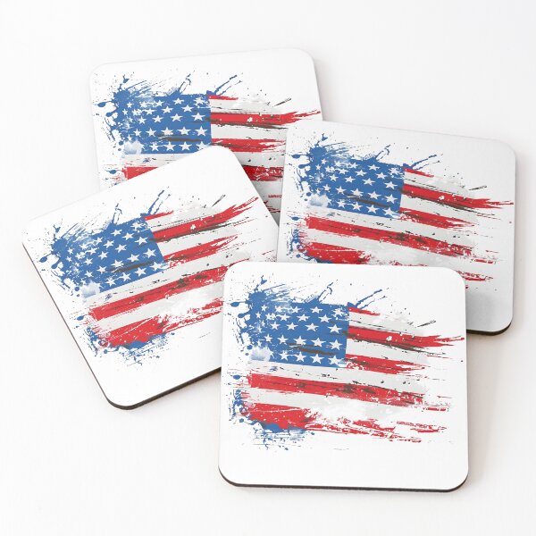 Item preview, Artistic abstract American flag print designed and sold by dcrc.