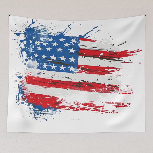 Item preview, Artistic abstract American flag print designed and sold by dcrc.