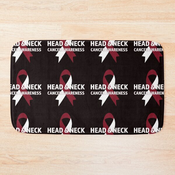 Item preview,  Head and neck cancer awareness, Burgundy and white Ribbon, Head and neck ribbon designed and sold by BlueDiamond-19.