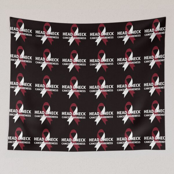 Item preview,  Head and neck cancer awareness, Burgundy and white Ribbon, Head and neck ribbon designed and sold by BlueDiamond-19.