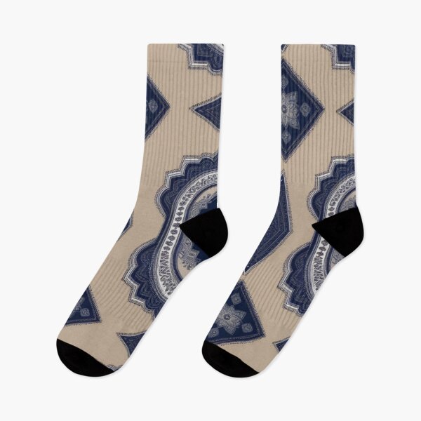 Item preview, RogerPattern - "Café au Lait Serenity: Blue and White Details Print" designed and sold by RogerPattern.