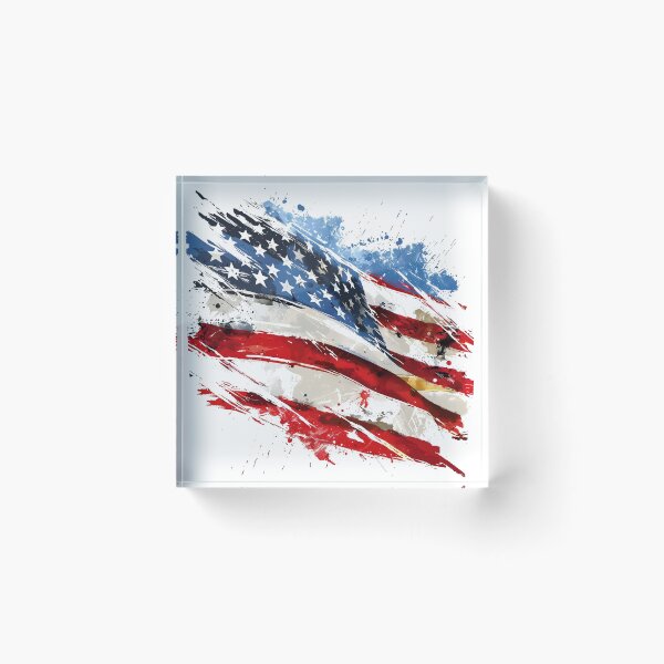Item preview, artistic abstract american flag print designed and sold by dcrc.