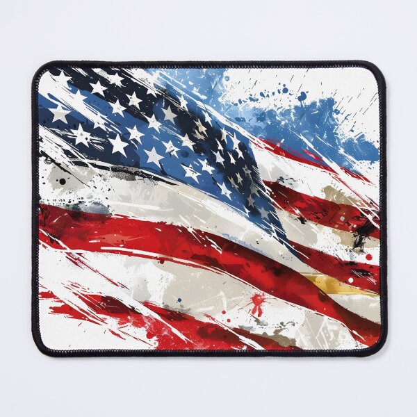 Item preview, artistic abstract american flag print designed and sold by dcrc.