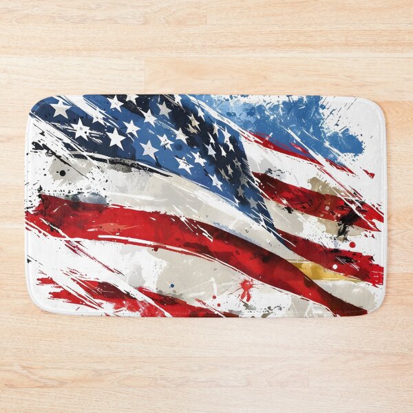 Item preview, artistic abstract american flag print designed and sold by dcrc.