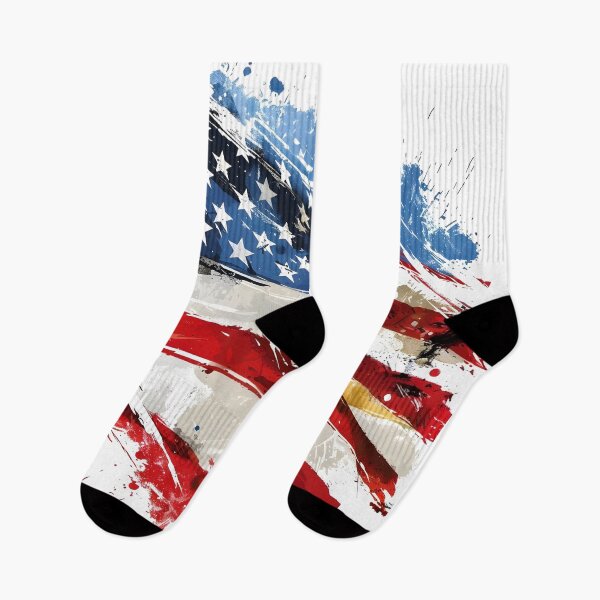 Item preview, artistic abstract american flag print designed and sold by dcrc.
