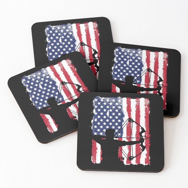 Item preview, USA Flag Archery Compound Bow designed and sold by DetourShirts.