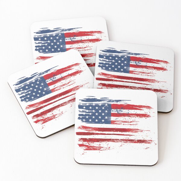 Item preview, artistic abstract american flag print designed and sold by dcrc.
