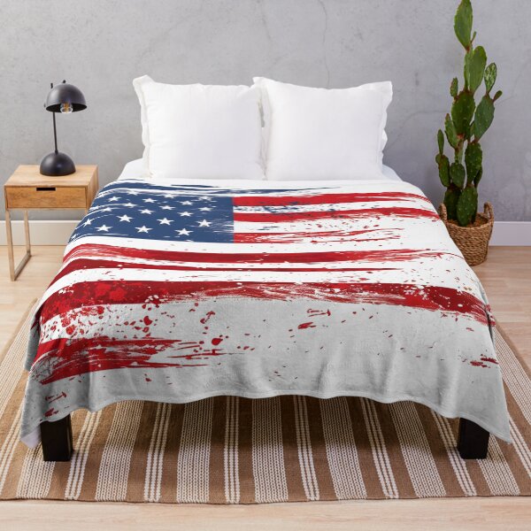 Item preview, artistic abstract american flag print designed and sold by dcrc.