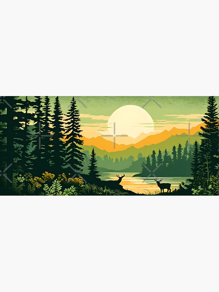 Thumbnail 3 of 3, Sticker, Wonderful Wilderness and Wildlife 1 designed and sold by McMuggles.