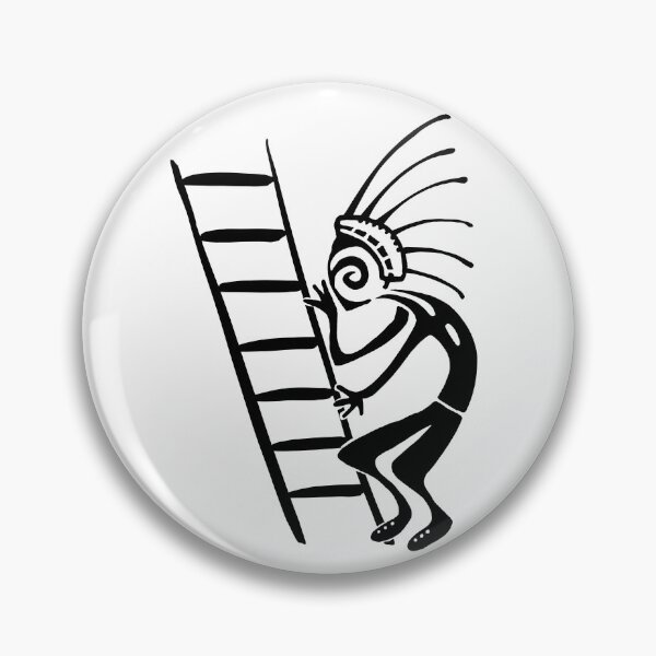 Item preview, Kokopelli ladder black designed and sold by nogamax.