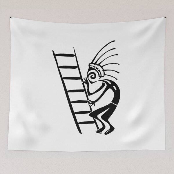 Item preview, Kokopelli ladder black designed and sold by nogamax.