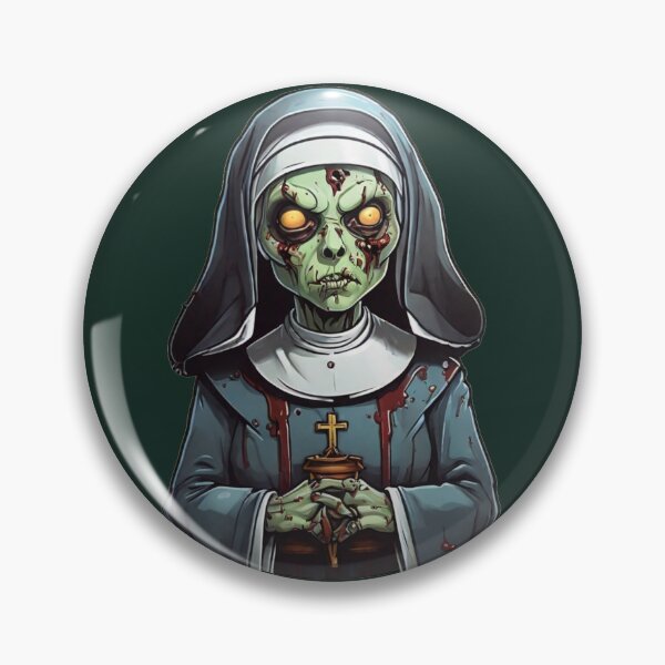 Item preview, Monja zombie de dibujos animados designed and sold by ArtCraftLab.