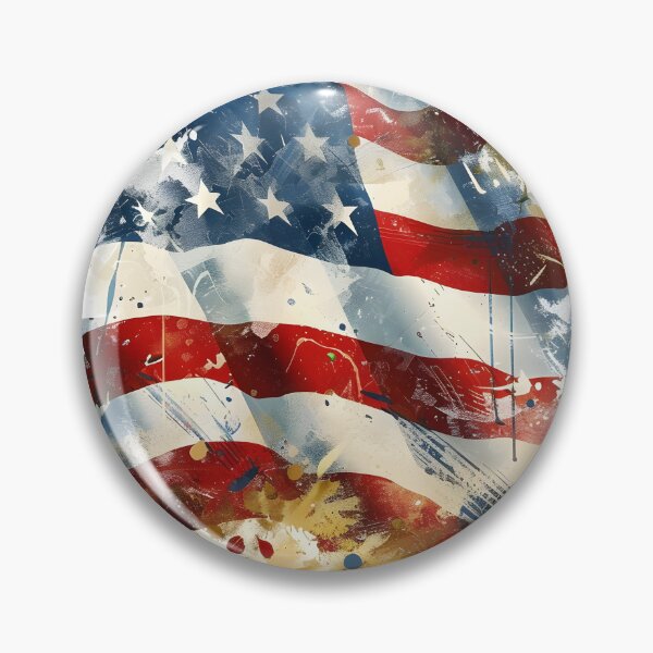 Item preview, artistic abstract american flag print designed and sold by dcrc.