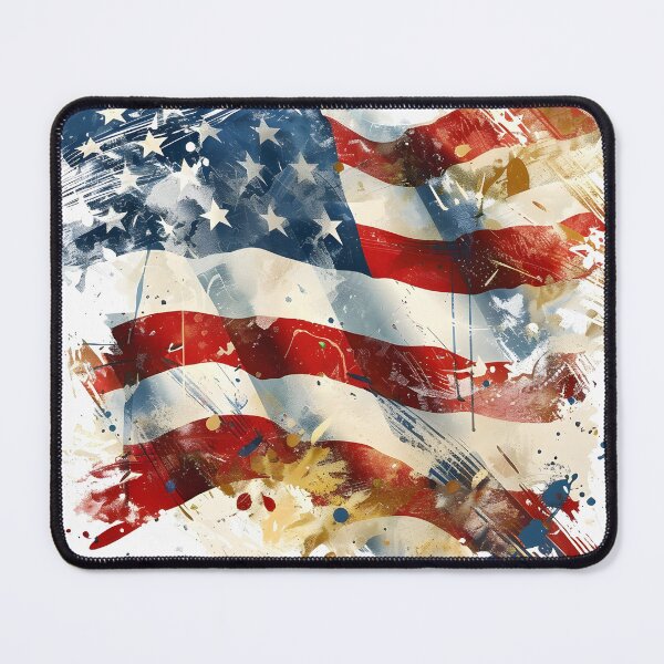Item preview, artistic abstract american flag print designed and sold by dcrc.