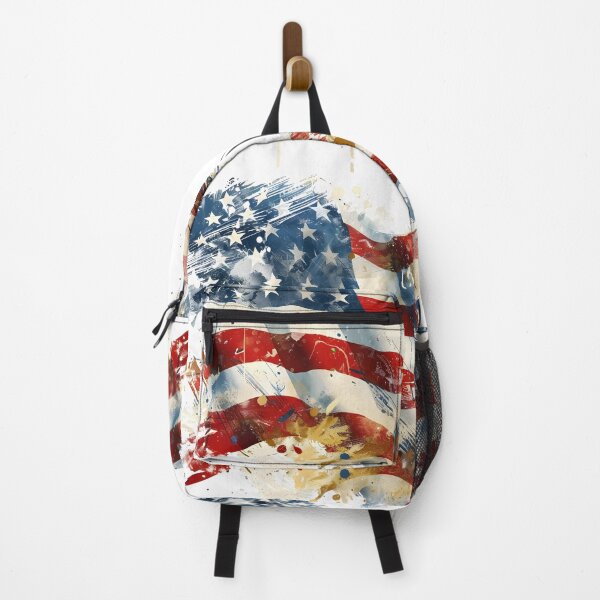 Item preview, artistic abstract american flag print designed and sold by dcrc.