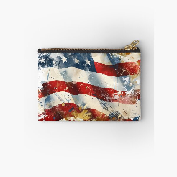 Item preview, artistic abstract american flag print designed and sold by dcrc.