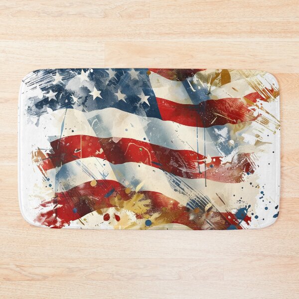 Item preview, artistic abstract american flag print designed and sold by dcrc.