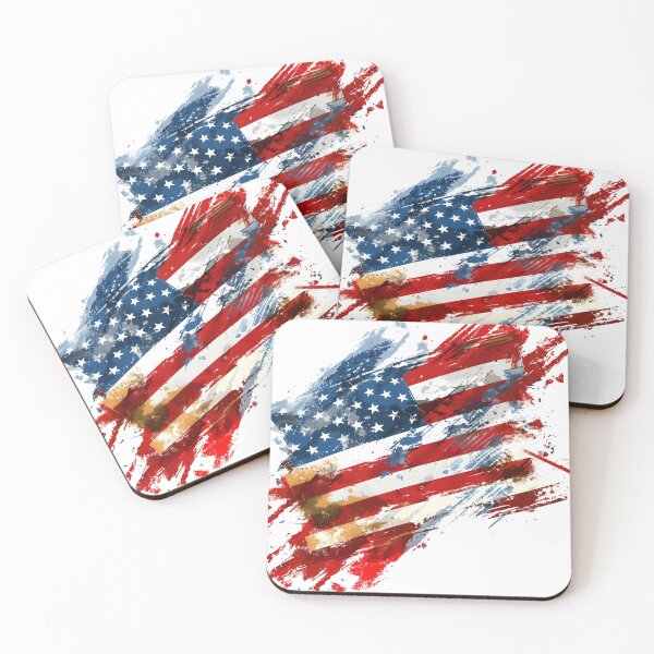 Item preview, artistic abstract american flag print designed and sold by dcrc.