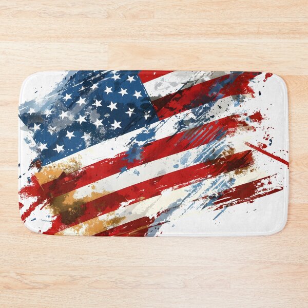 Item preview, artistic abstract american flag print designed and sold by dcrc.