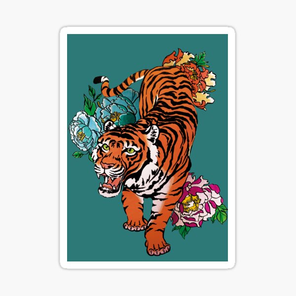 Tiger chinese inspired Pegatina