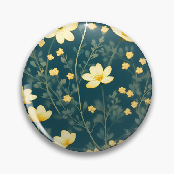 Item preview, Golden flowers on Dark Teal designed and sold by printmala.