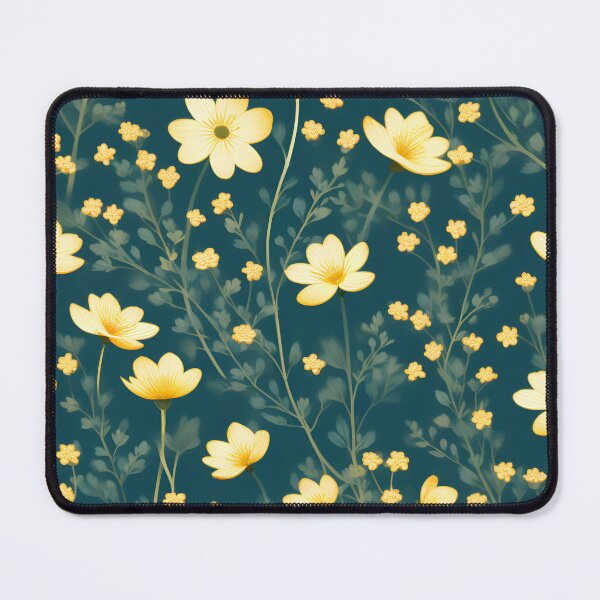 Item preview, Golden flowers on Dark Teal designed and sold by printmala.