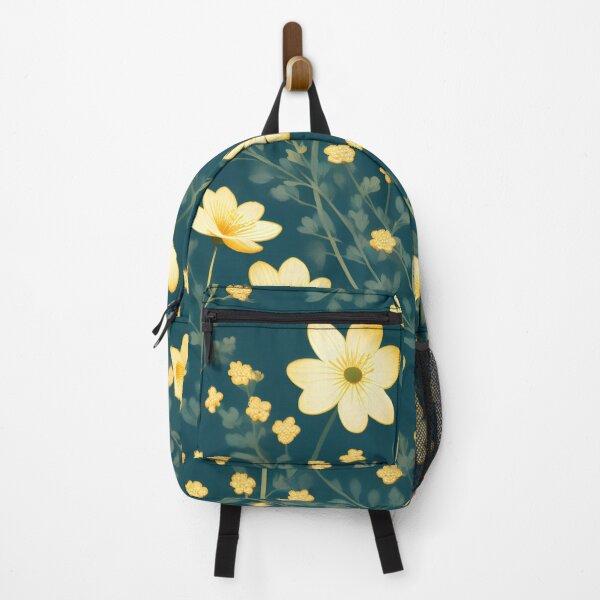 Item preview, Golden flowers on Dark Teal designed and sold by printmala.