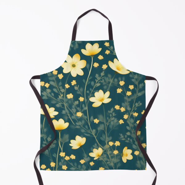 Item preview, Golden flowers on Dark Teal designed and sold by printmala.