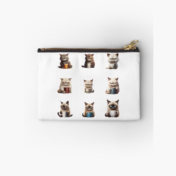 Item preview, Grumpy Coffee Cat Bundle 9 Pcs designed and sold by Crazycatgraphic.