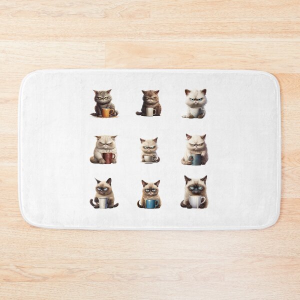 Item preview, Grumpy Coffee Cat Bundle 9 Pcs designed and sold by Crazycatgraphic.