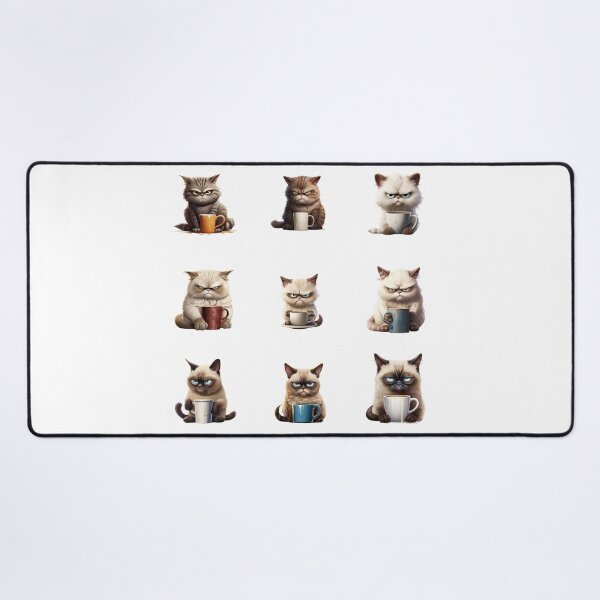 Item preview, Grumpy Coffee Cat Bundle 9 Pcs designed and sold by Crazycatgraphic.