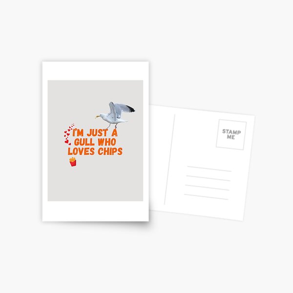 Item preview, I'm Just a Gull Who Love Chips - Gavin the Gull Mug designed and sold by MyriadLifePhoto.