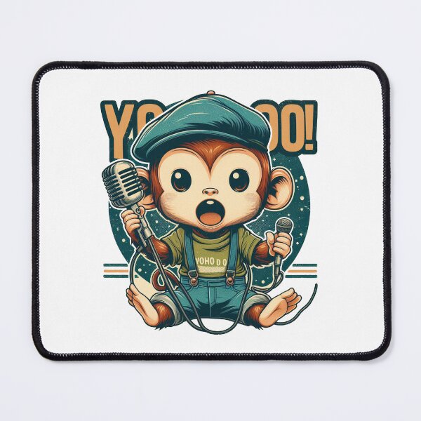Item preview, Cute Baby Monkey Holding Microphones  designed and sold by ZAIKY DREAMS.