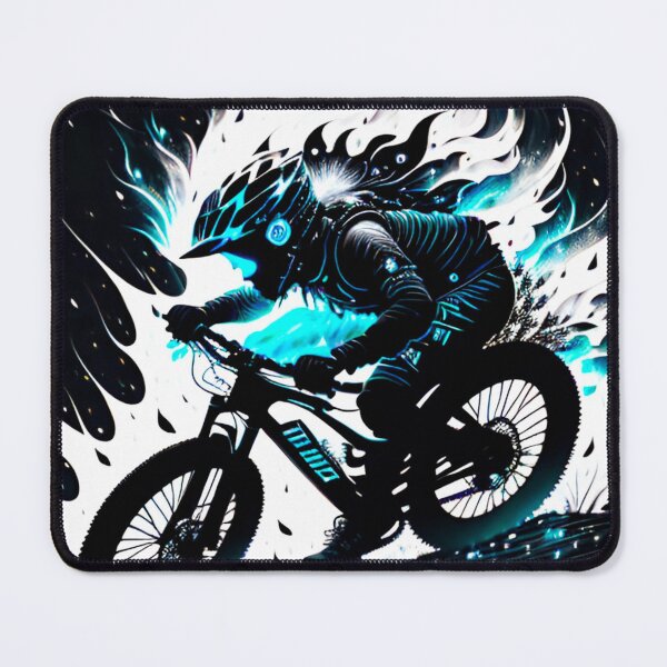 Item preview, Trail Blazer: Ripping Through Trails in Black, White, and Neon Blue designed and sold by GrizzlyCollective.