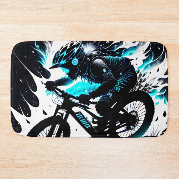 Item preview, Trail Blazer: Ripping Through Trails in Black, White, and Neon Blue designed and sold by GrizzlyCollective.