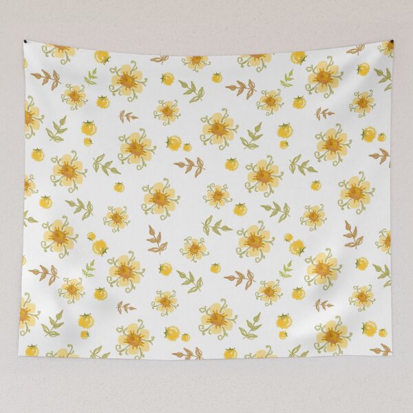 Item preview, Flower yellow and leaf natural seamless 01 designed and sold by BeebooDesign.