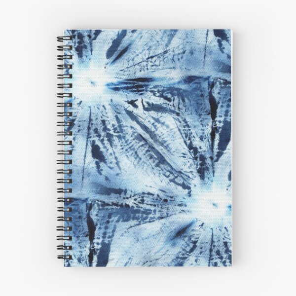 Item preview, Seamless tie-dye pattern of indigo color on white silk.  Shibori dyeing. designed and sold by lamarmarina.