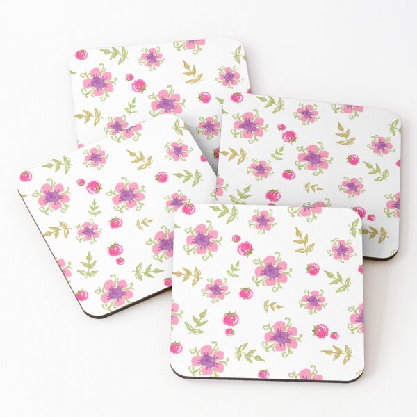 Artikelvorschau, Blumenrosa und Blatt natürlich nahtlos 02 entworfen und verkauft von BeebooDesign.