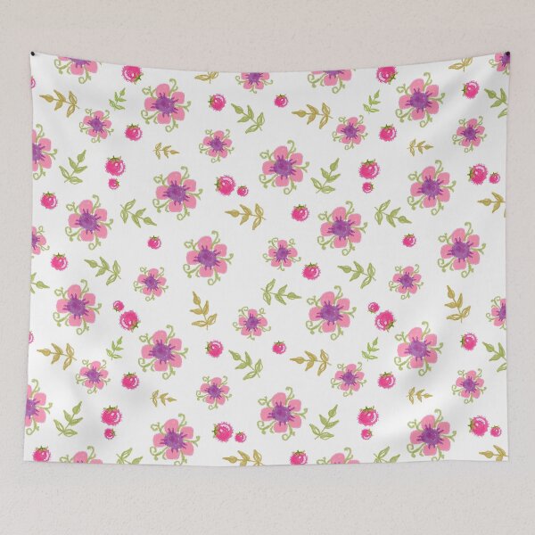 Item preview, Flower pink and leaf natural seamless 02 designed and sold by BeebooDesign.