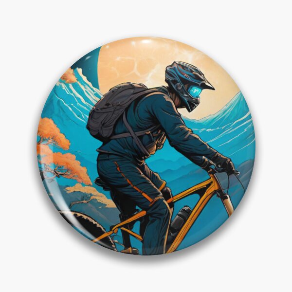 Item preview, Moonlit Pause: MTB Rider Taking in the Sights, Sounds, and Smells of the Trails designed and sold by GrizzlyCollective.
