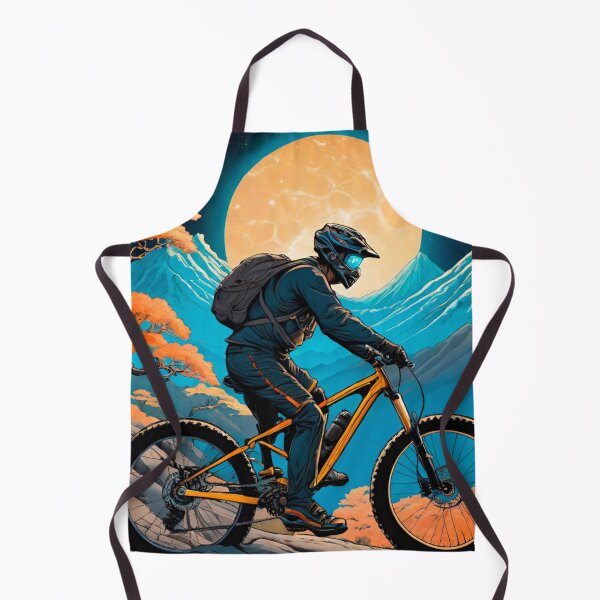 Item preview, Moonlit Pause: MTB Rider Taking in the Sights, Sounds, and Smells of the Trails designed and sold by GrizzlyCollective.