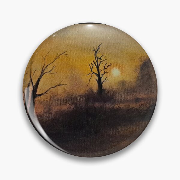 Item preview, Misty orange sunrise landscape with trees. designed and sold by DStrzebonski.