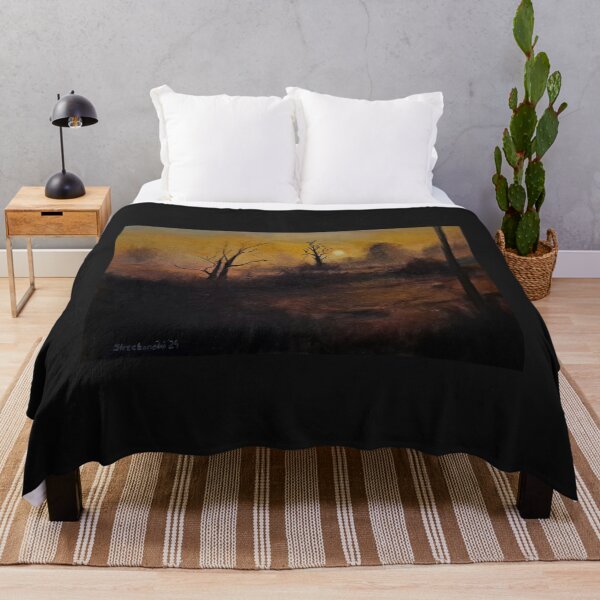 Item preview, Misty orange sunrise landscape with trees. designed and sold by DStrzebonski.